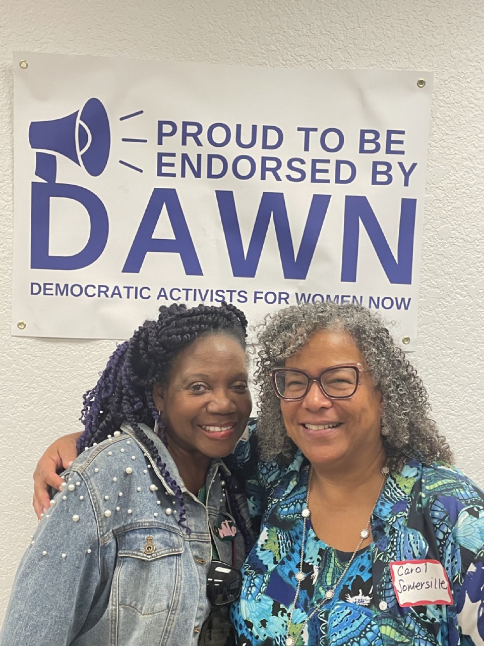 Dr. Somersille with Linda Alexander.