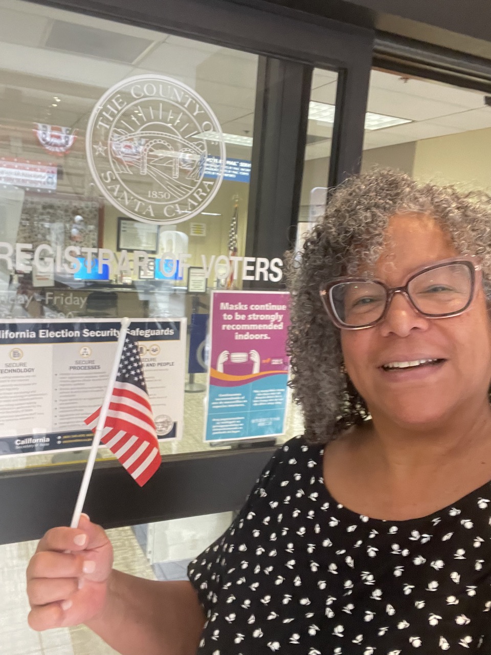 Dr. Somersille at the Santa Clara Registrar of Voters.